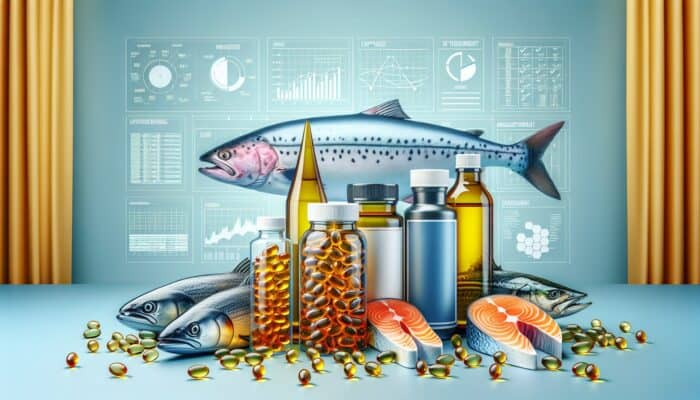 How to Select High-Quality Fish Oil Supplements: Fish oil supplements in capsules, liquids, soft gels, with salmon, mackerel, sardines, showcasing omega-3 benefits.